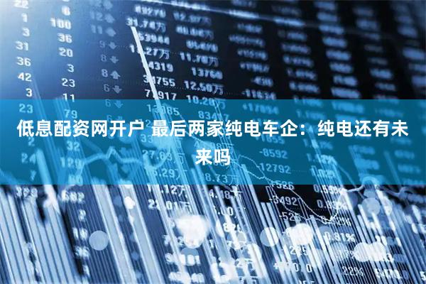 低息配资网开户 最后两家纯电车企：纯电还有未来吗